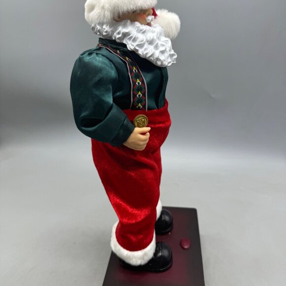 Kmart Hip Shakin Santa Animated Figurine Red Velvet Pants & Green Shirt READ - Picture 8 of 9